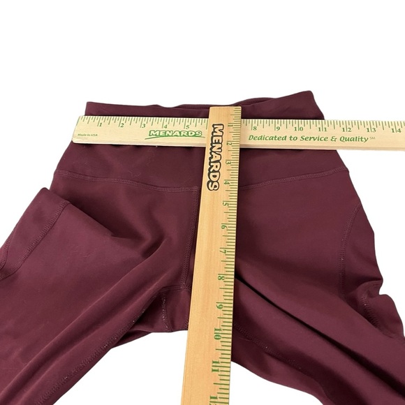 Yogalicious Lux Leggings Womens XS Ankle Length Active Wear Pants Maroon (657) - Picture 4 of 11